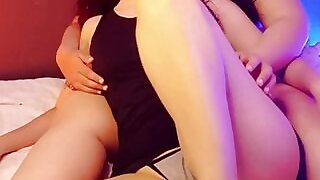 I watch a movie with my stepsister and I touch her pussy