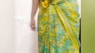 Tamil amma secretly recorded changing her dress.